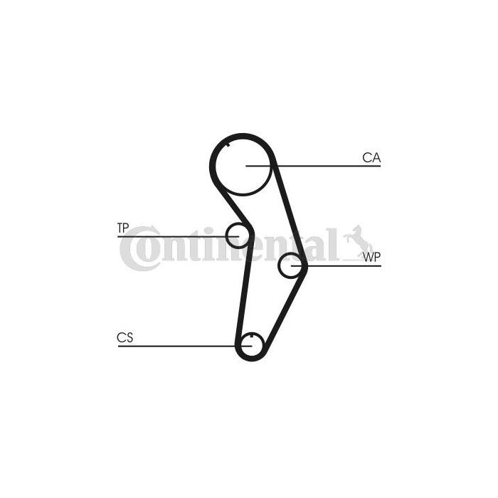 Комплект ремня ГРМ с помпой CONTITECH CT908WP1 изображение 2