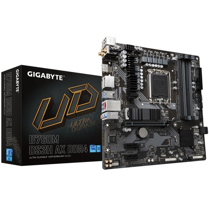 Материнська плата GIGABYTE B760M DS3H AX DDR4 зображення 2