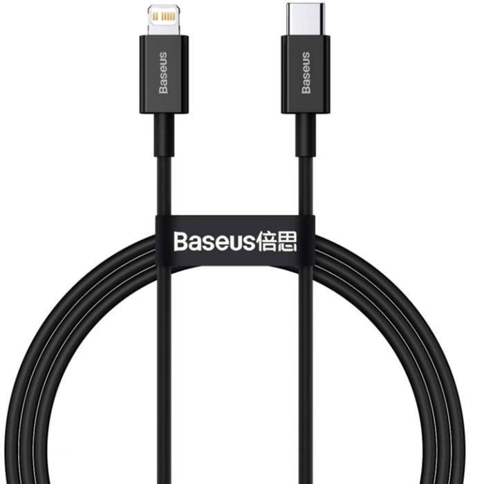Дата кабель USB-C to Lightning 0.5m 3.0A PD Superior Series Black Baseus (CATLYS-C01) изображение 2