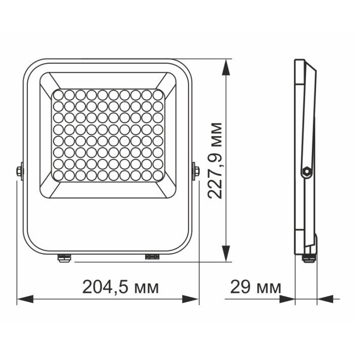 Прожектор Videx LED PREMIUM VIDEX F2 50W 5000K (VL-F2-505G) изображение 2