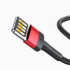 Дата кабель USB 2.0 AM to Lightning 1.0m Cafule Special Edition 2.4A Black-Red Baseus (CALKLF-G91) изображение 2