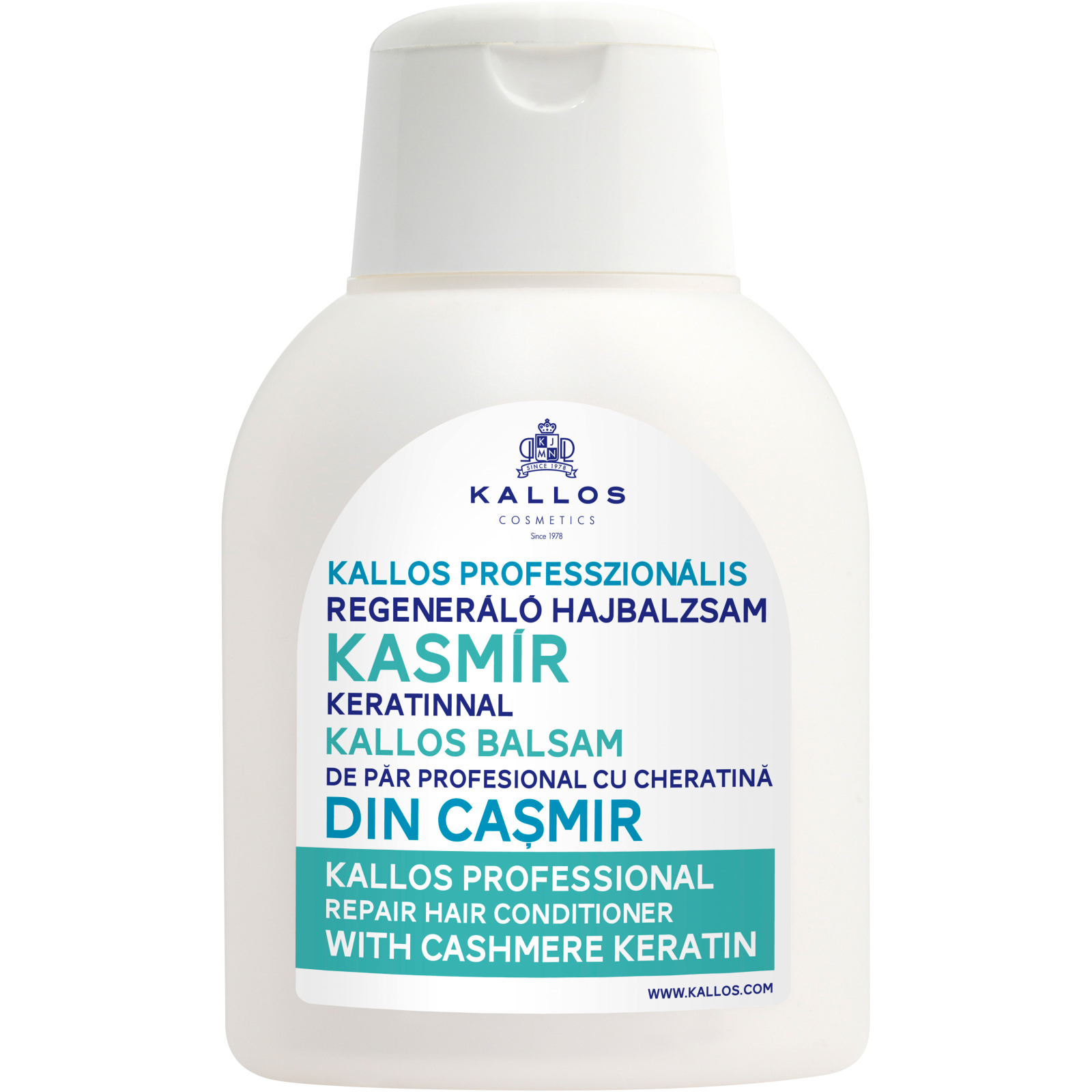Кондиціонер для волосся Kallos Cosmetics Cashmere Keratin для професійного відновлення 500 мл (5998889508401)