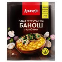 Пища быстрого приготовления Добродія Каша кукурузная Банош с грибами 40 г (4820182202247)
