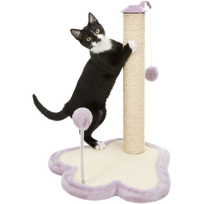 Дряпка (когтеточка) для котов Trixie Junior Столбик-лапа с игрушками 40х38х50 см светло-сиреневый (4011905429311) изображение 6