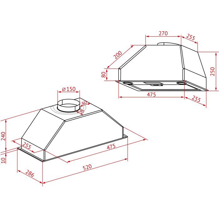 Витяжка кухонна Perfelli BIET R 5854 I 1200 LED зображення 11