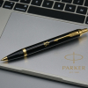 Ручка шариковая Parker IM 17 UKRAINE Black GT BP Трезубец ЗСУ (22032_T039y) изображение 2