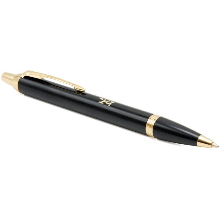 Ручка шариковая Parker IM 17 UKRAINE Black GT BP Трезубец ЗСУ (22032_T039y) изображение 3