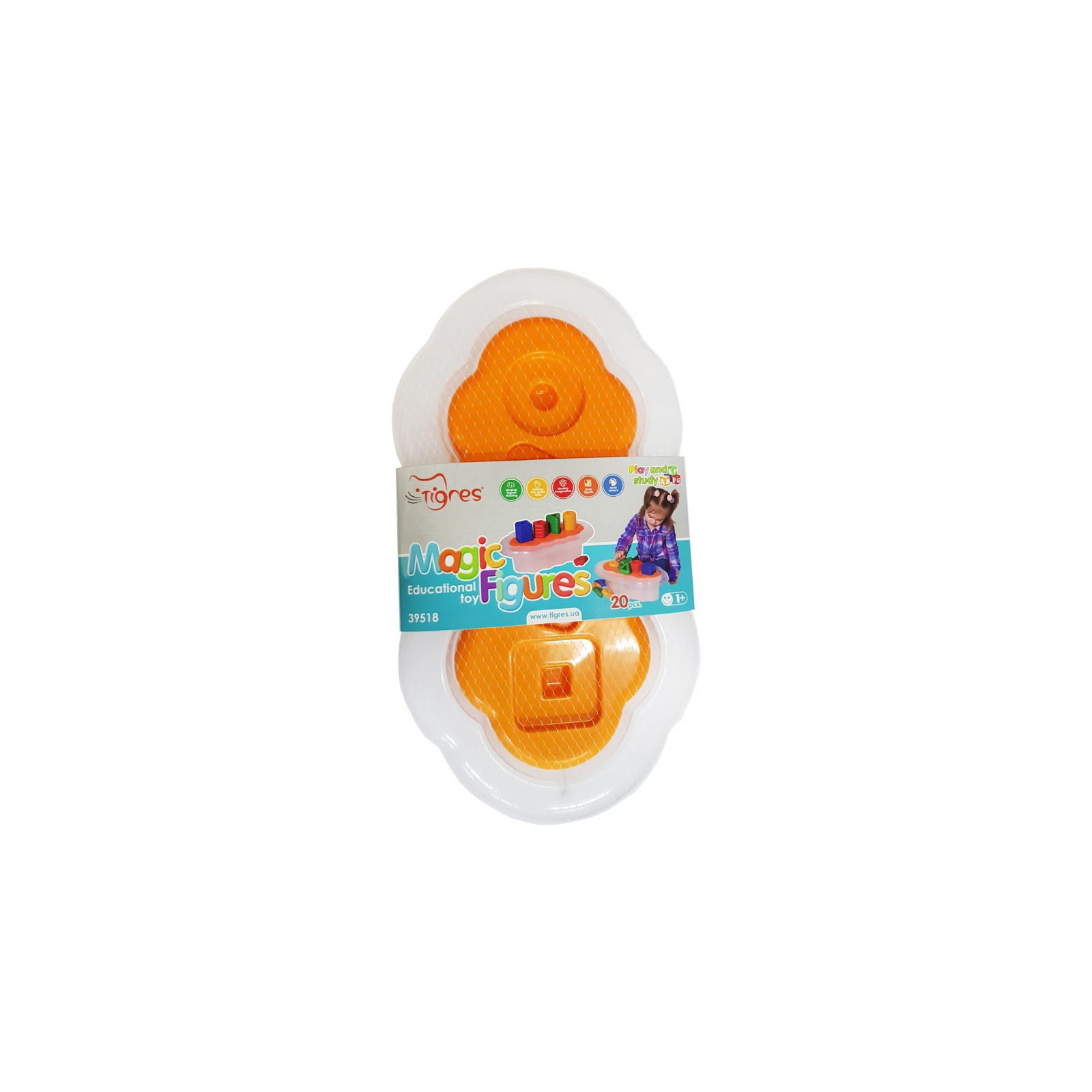 Развивающая игрушка Tigres Магические фигурки 20 элементов (оранжевый) (39518) изображение 2