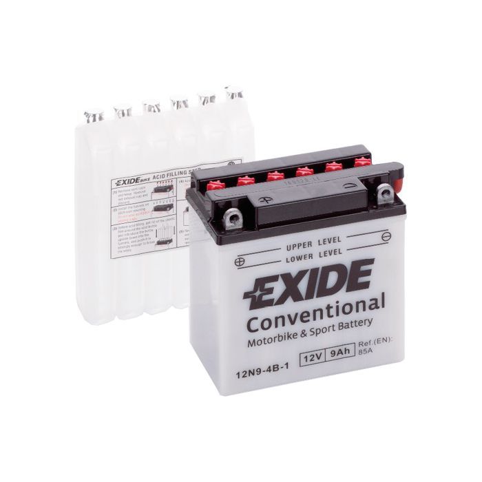 Аккумулятор автомобильный EXIDE CONVENTIONAL 9Ah (+/-) (120EN) (12N9-4B-1)