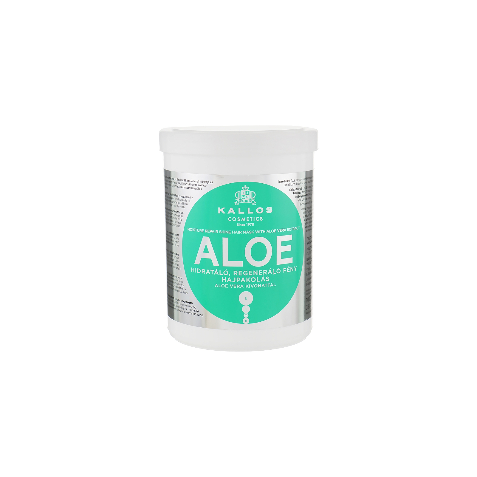 Маска для волос Kallos Cosmetics Aloe Увлажняющая с экстрактом алоэ вера 1000 мл (5998889511685)