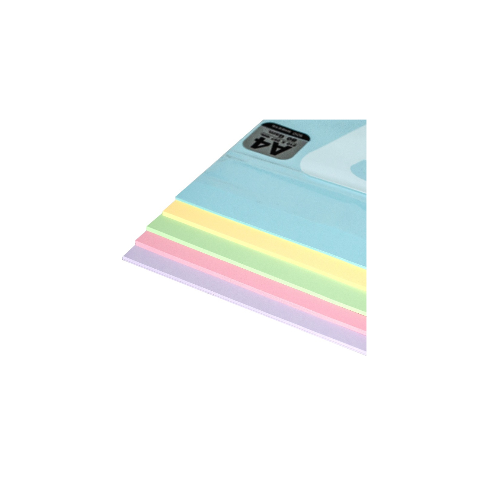 Папір DoubleA А4, 80 г/м2, 100 арк, 5 colors, Rainbow3 Pastel (151308) зображення 2