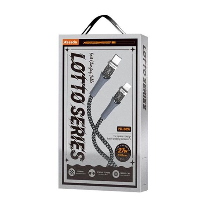 Дата кабель USB-C to Lightning Azeada Lotto PD-B89CL Proda (PD-B89 (C-L)-BK) изображение 2