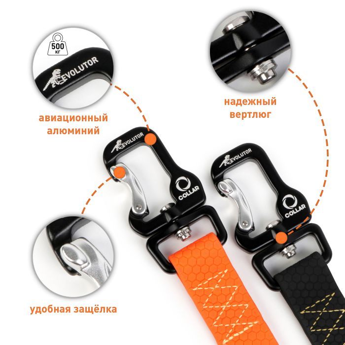 Повідець для собак Evolutor 210 см 25 мм фіолетовий (42129) зображення 3