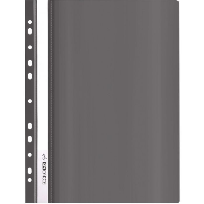 Папка-швидкозшивач Economix А4 Light з перфорацією, чорна (E38504-01)