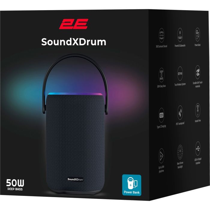 Акустична система 2E SoundXDrum Black (2E-BSSXDWBK) зображення 8