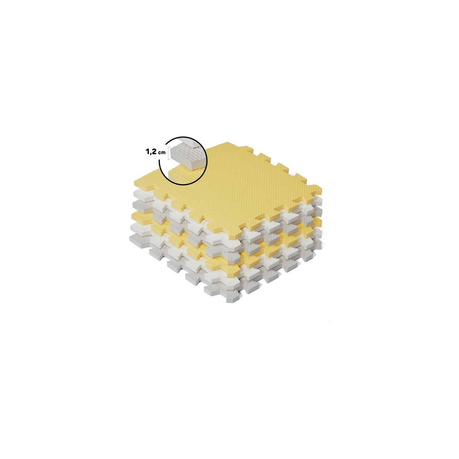 Детский коврик Kinderkraft пазл Luno Yellow, 30 элементов (5902533913602) изображение 2