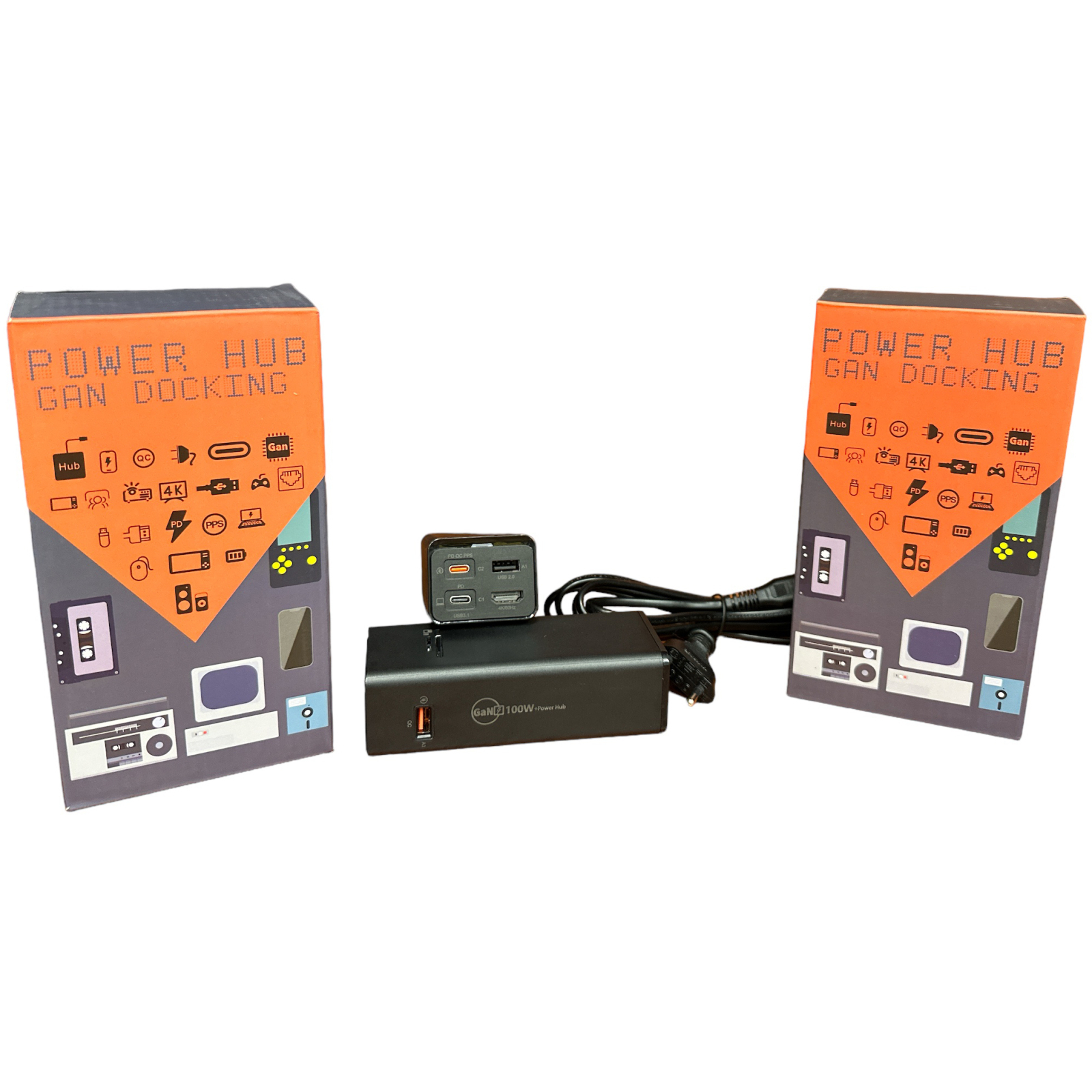 Зарядное устройство XoKo Power Hub QC-700 7 в 1 GAN 100W, PD, QC, USDB 3.1, HDMI, micro SD reader (CD00608) (XK-QC-700) изображение 2