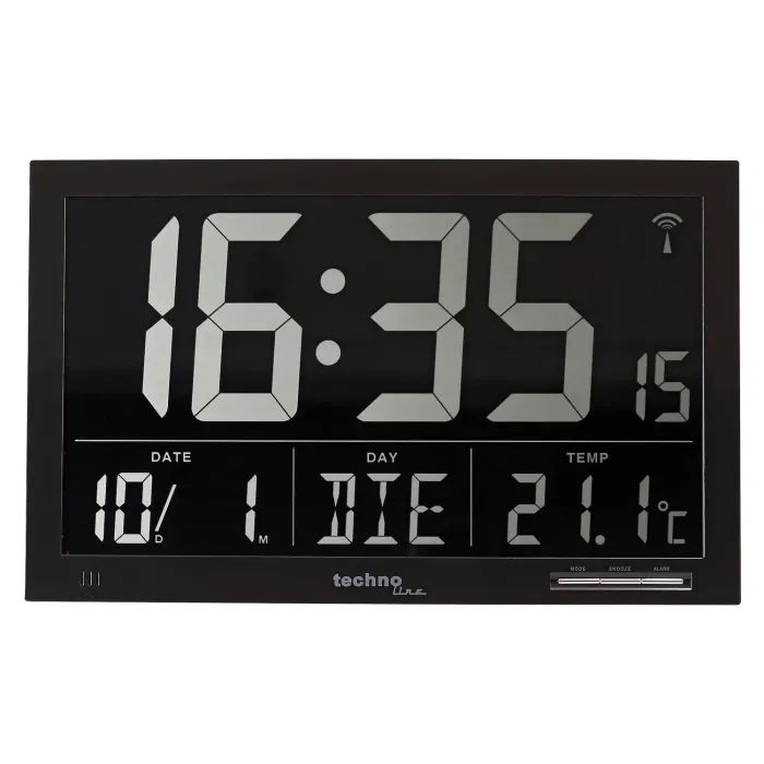 Настольные часы Technoline Black (WS8007) (DAS301207)