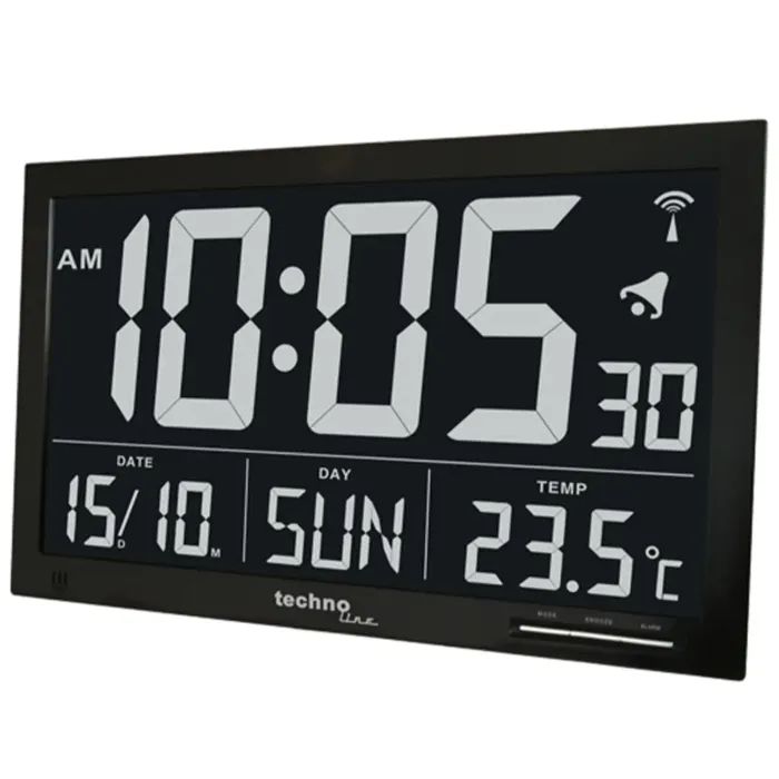 Настольные часы Technoline Black (WS8007) (DAS301207) изображение 2