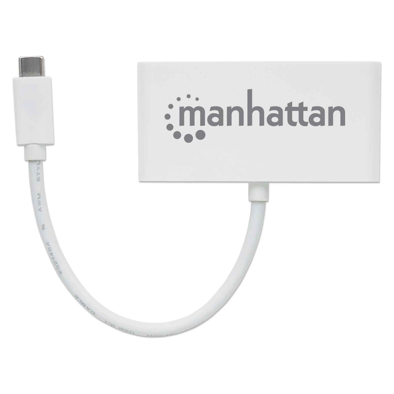 Концентратор Intracom Manhattan Type-C 4-port USB 3.0 + 3.1 PD white (163552) изображение 2