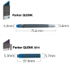Чернила для перьевых ручек Parker Картриджи Quink /5шт синий (11 410BLU) изображение 2