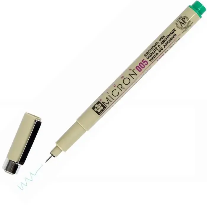 Лайнер Sakura PIGMA MICRON (0.05) 0,2мм, Зеленый (084511318434) изображение 2