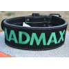 Атлетичний пояс MadMax MFB-301 Suede Single Prong шкіряний Black/Green M (MFB-301_M) зображення 3