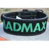 Атлетический пояс MadMax MFB-301 Suede Single Prong шкіряний Black/Green M (MFB-301_M) изображение 3