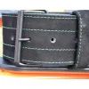 Атлетический пояс MadMax MFB-301 Suede Single Prong шкіряний Black/Green M (MFB-301_M) изображение 7