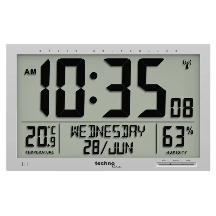Настенные часы Technoline WS8013 Silver (DAS301790)