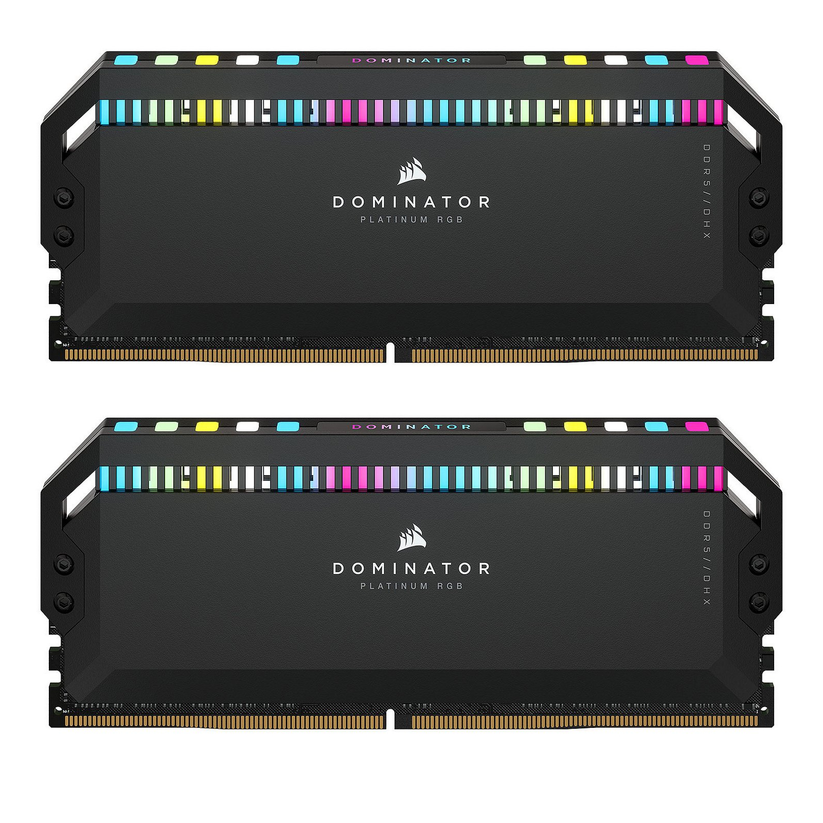 Модуль памяти для компьютера DDR5 64GB (2x32GB) 6400 MHz Dominator Platinum RGB Black Corsair (CMT64GX5M2B6400C32)