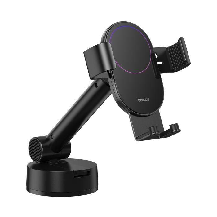 Універсальний автотримач Baseus 4.7-6.5" Gravity Simplism (на присоску) black (SUYL-JY01) зображення 11