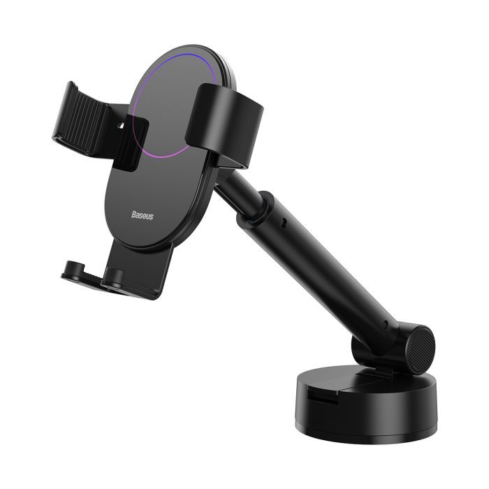 Універсальний автотримач Baseus 4.7-6.5" Gravity Simplism (на присоску) black (SUYL-JY01) зображення 12