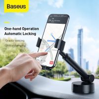 Универсальный автодержатель Baseus 4.7-6.5" Gravity Simplism (на присоску) black (SUYL-JY01) изображение 7