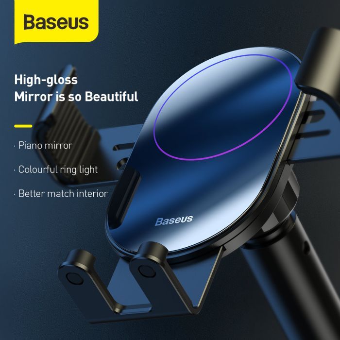 Універсальний автотримач Baseus 4.7-6.5" Gravity Simplism (на присоску) black (SUYL-JY01) зображення 9