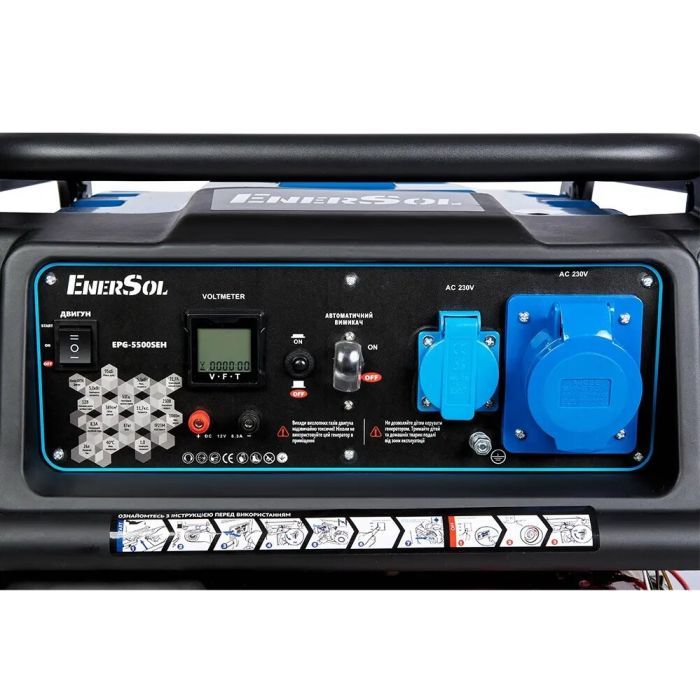 Генератор Enersol 5.5kW, двиг. Honda GX-390 (EPG-5500SEH) зображення 9