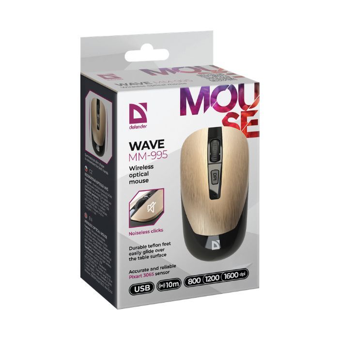 Мышка Defender Wave MM-995 Silent Wireless Black (52995) изображение 5