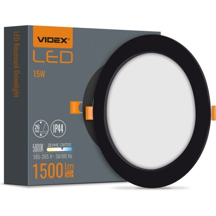 Світильник Videx 15W 5000K Black (VL-DLBR-155B) зображення 3