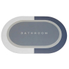 Килимок для ванної Stenson суперпоглинаючий 50 х 80 см овальний світло-сірий-сірий (R30940 l.grey-grey) зображення 3