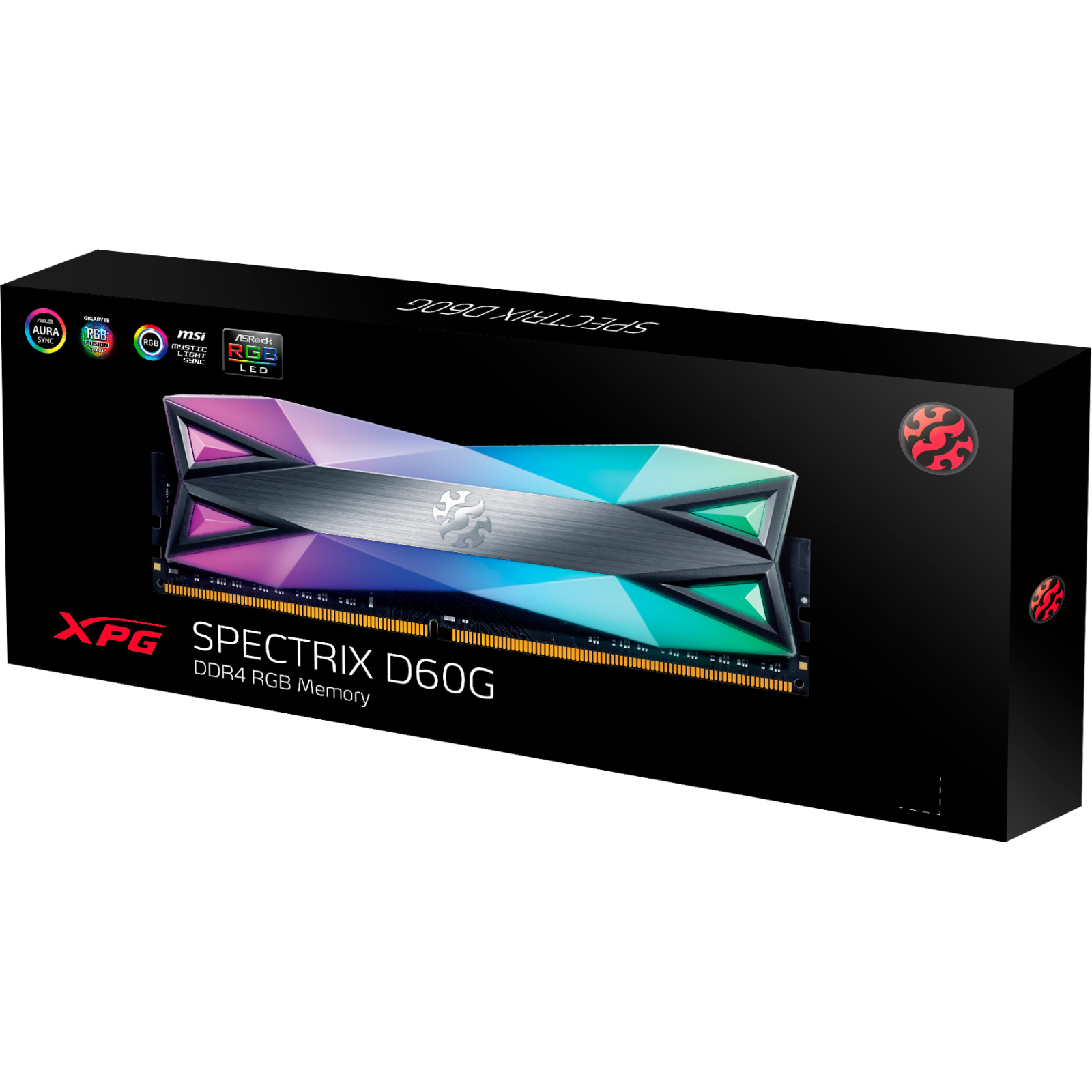 Модуль пам'яті для комп'ютера DDR4 8GB 3600 MHz XPG Spectrix D60G RGB Tungsten Gray ADATA (AX4U36008G18I-ST60) зображення 4