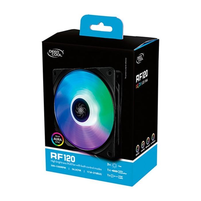 Кулер для корпуса Deepcool RF120-3 IN 1 (DP-FRGB-RF120-3C) изображение 4