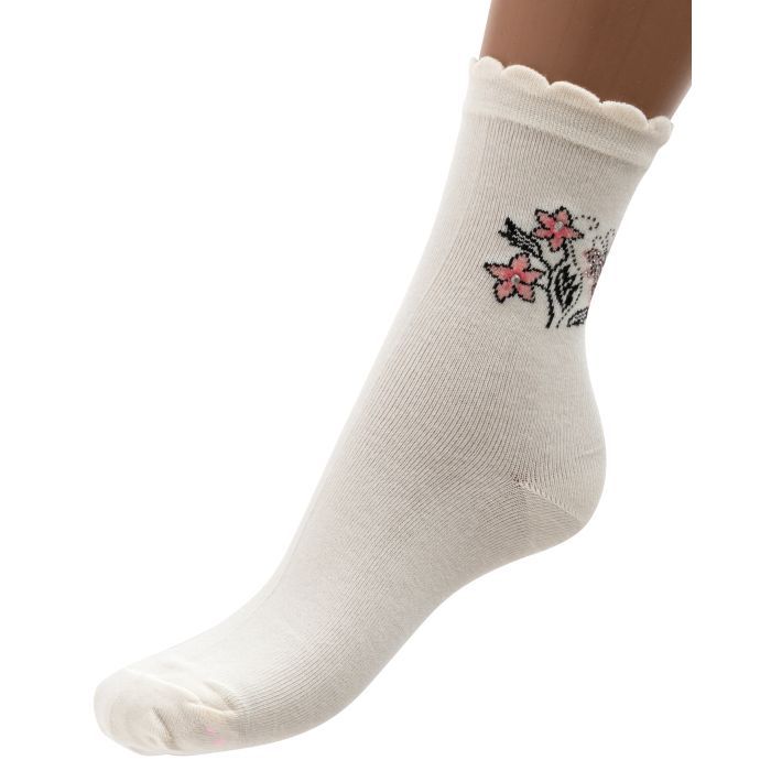 Носки детские BNM с цветочками (M0C0102-0812-9G-white)