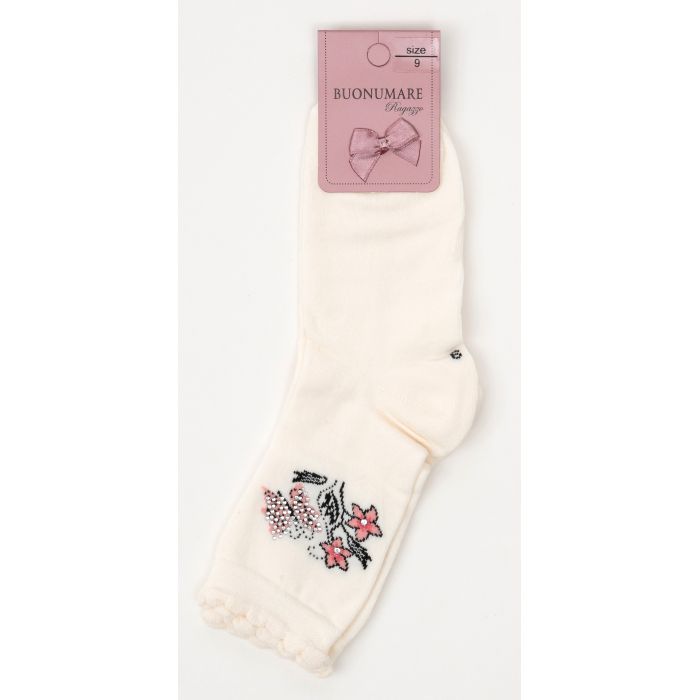 Носки детские BNM с цветочками (M0C0102-0812-9G-white) изображение 3