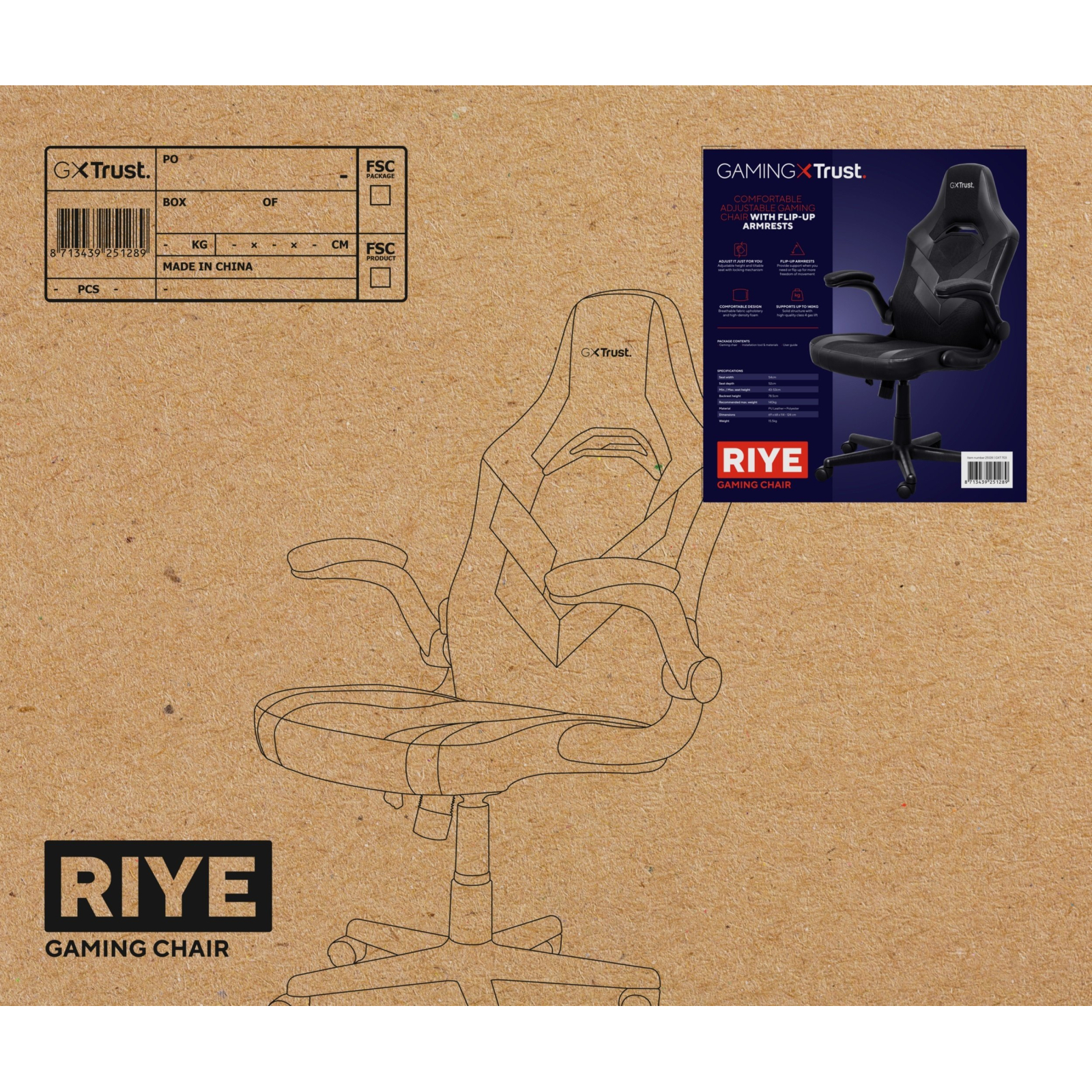 Крісло ігрове Trust GXT703R Riye Black/Red (24986) зображення 7