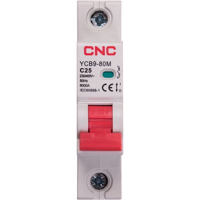 Автоматичний вимикач CNC YCB9-80M 1P C25 6ka (NV821440)