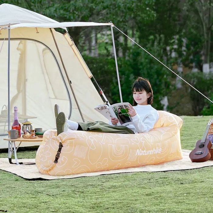 Кресло складное Naturehike Ламзак CNH22DZ022 бежевий з принтом (6975641886792) изображение 3