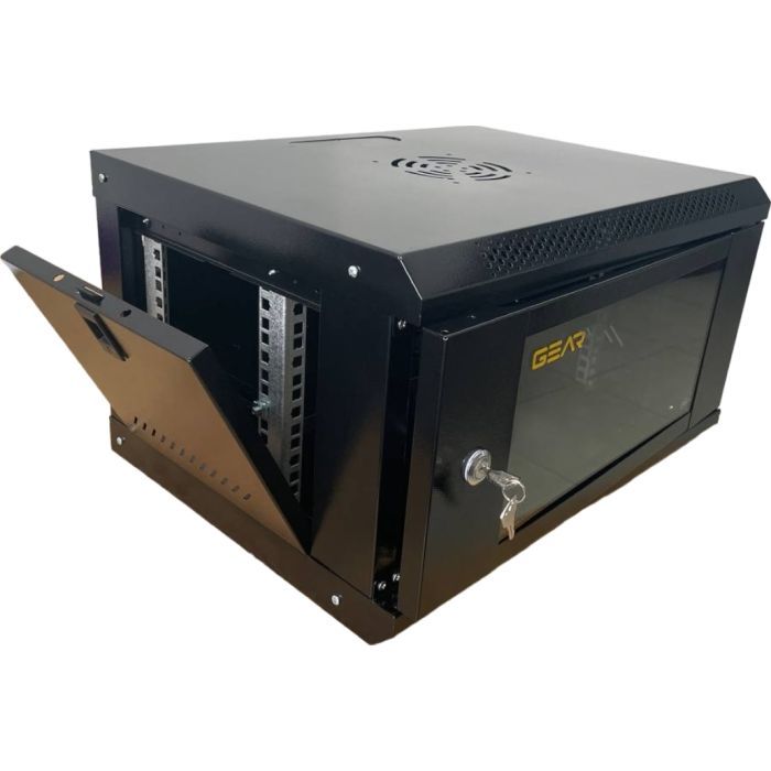 Шкаф настенный GEAR 9U 19'' 530x400x450 мм, + полка 19", black (GWMSN-9U) изображение 2