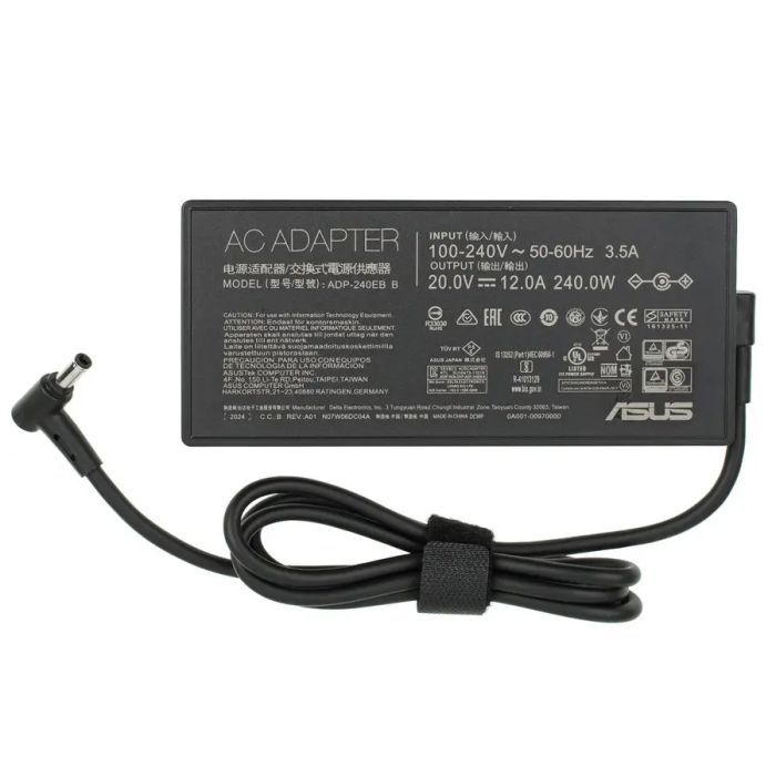 Блок живлення до ноутбуку ASUS 240W, 20V, 12A, роз'єм 6.0/3.7(pin inside), Slim-корпус (A40386) зображення 2