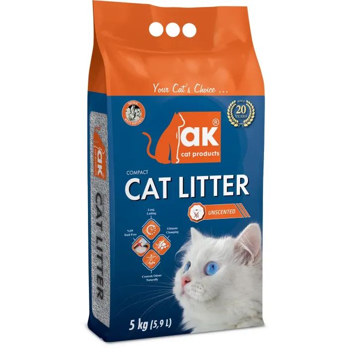 Наповнювач для туалету AK Cat Products Бентонітовий Compact Cat Litter натуральний 5 кг (AKMN030)