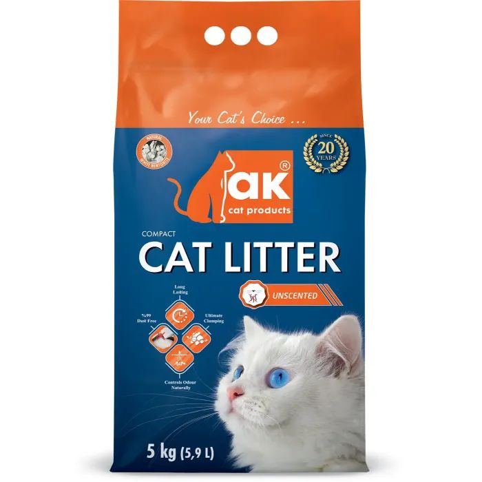 Наповнювач для туалету AK Cat Products Бентонітовий Compact Cat Litter натуральний 5 кг (AKMN030) зображення 2